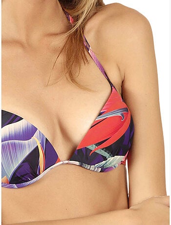 Ensemble 2 pièces bikini push-up Malibu multicolore