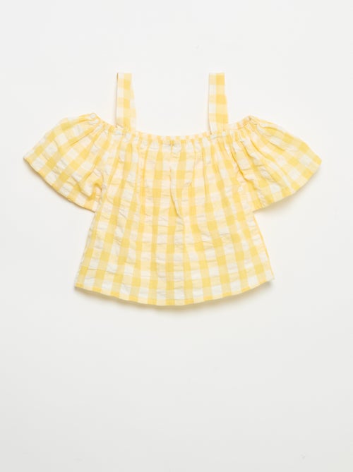 Ensemble 2 pièces blouse et short avec volants - Kiabi