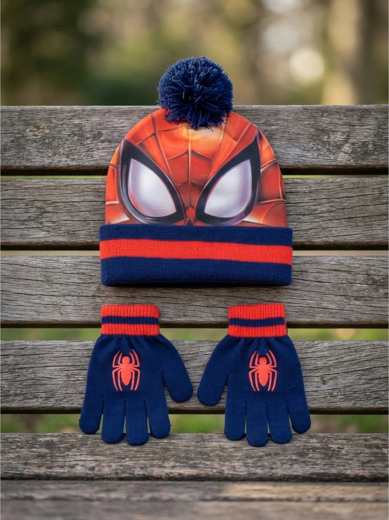 Ensemble 2 pièces bonnet spiderman marvel garçon Multicolore - Kiabi