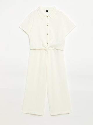 Ensemble 2 pièces chemise + pantalon large