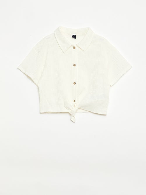 Ensemble 2 pièces chemise + pantalon large - Kiabi