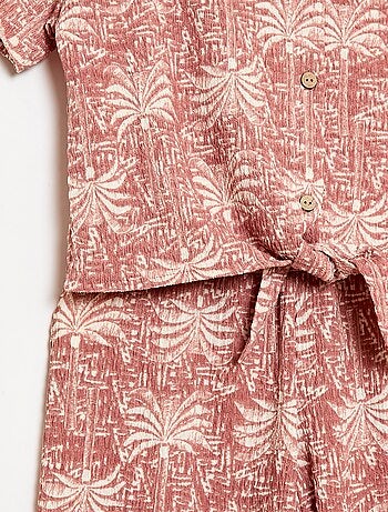 Ensemble 2 pièces chemise + pantalon large