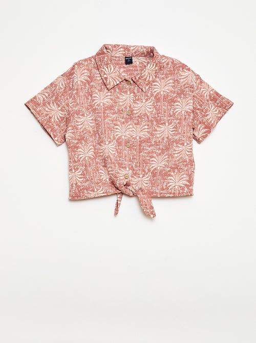 Ensemble 2 pièces chemise + pantalon large - Kiabi