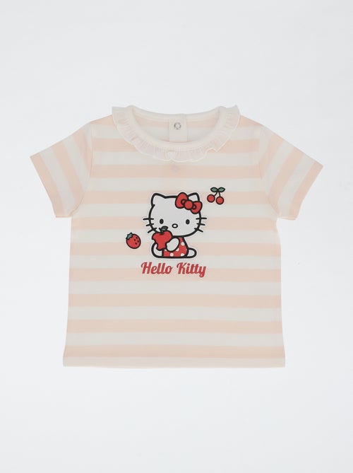 Ensemble 2 pièces combinaison courte + T-shirt hyper 'Hello Kitty' - Kiabi