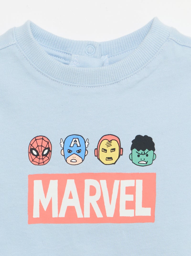 Ensemble 2 pièces débardeur + short 'Marvel' Bleu - Kiabi