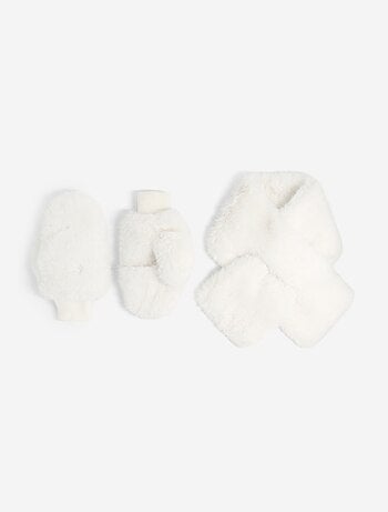 Ensemble 2 pièces écharpe + moufles - 2 pièces