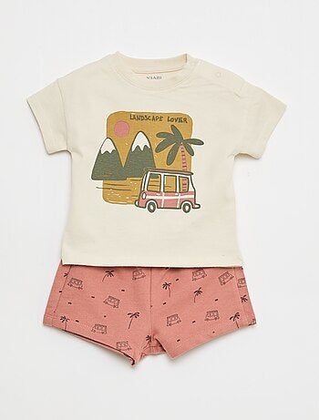 Ensemble 2 pièces en coton T-shirt + short