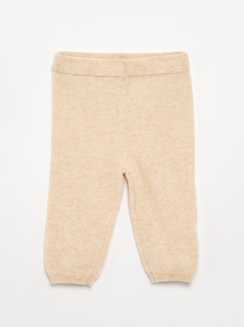 Ensemble 2 pièces en laine et cachemire - Premium Beige - Kiabi