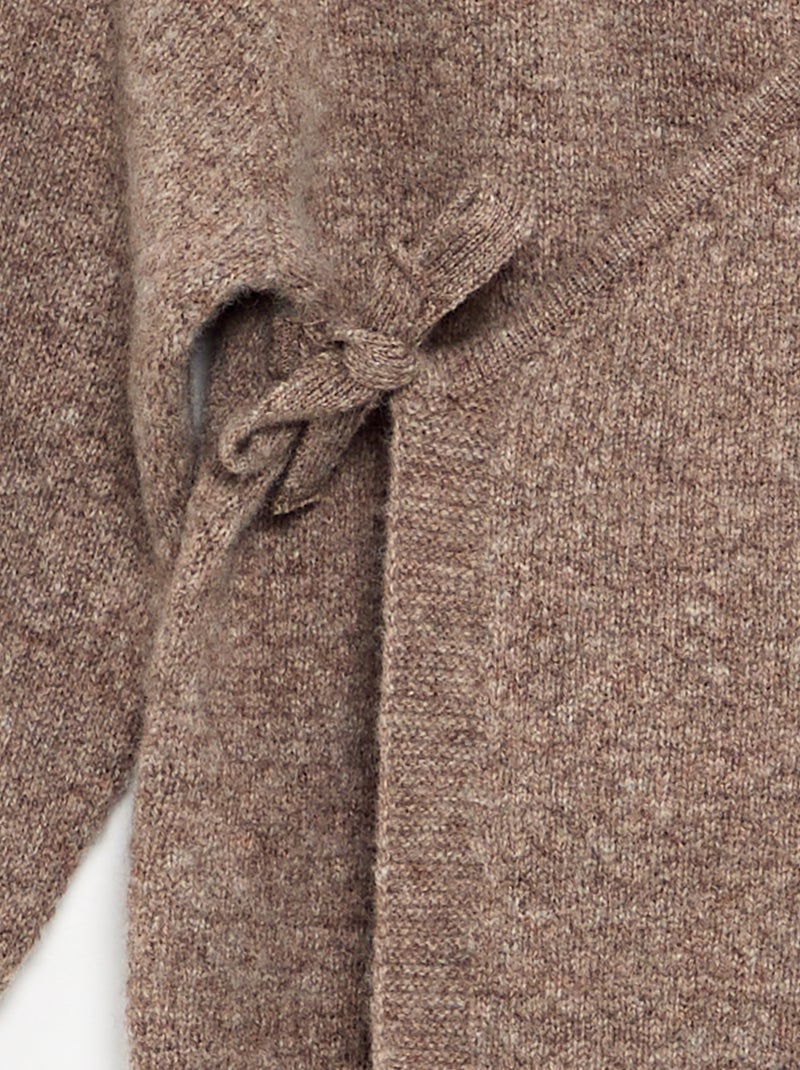 Ensemble 2 pièces en laine et cachemire - Premium Marron - Kiabi