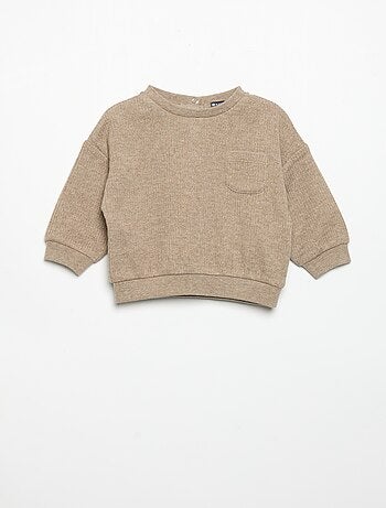 Ensemble 2 pièces en maille côtelée - Sweat + pantalon
