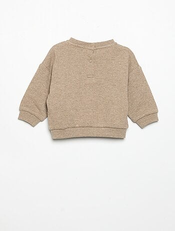 Ensemble 2 pièces en maille côtelée - Sweat + pantalon