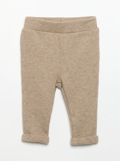 Ensemble 2 pièces en maille côtelée - Sweat + pantalon - Kiabi