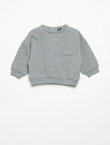 Ensemble 2 pièces en maille côtelée - Sweat + pantalon