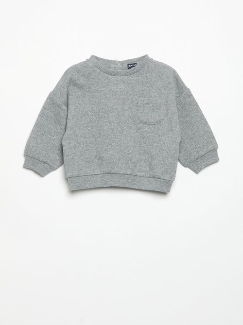 Ensemble 2 pièces en maille côtelée - Sweat + pantalon - Kiabi Ensemble 2 pièces en maille côtelée - Sweat + pantalon - Kiabi