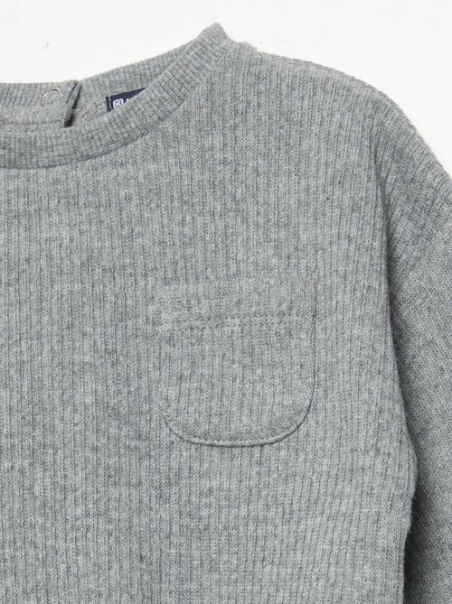 Ensemble 2 pièces en maille côtelée - Sweat + pantalon - Kiabi Ensemble 2 pièces en maille côtelée - Sweat + pantalon - Kiabi
