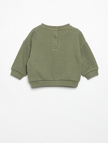 Ensemble 2 pièces en maille côtelée - Sweat + pantalon