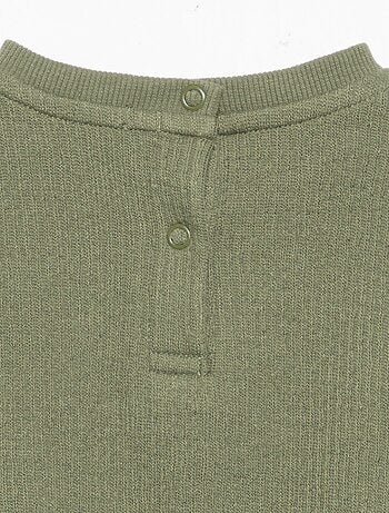 Ensemble 2 pièces en maille côtelée - Sweat + pantalon