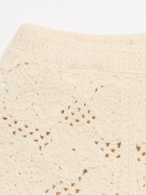 Ensemble 2 pièces en maille crochet - top + short - Kiabi