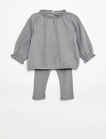 Ensemble 2 pièces en maille doudou