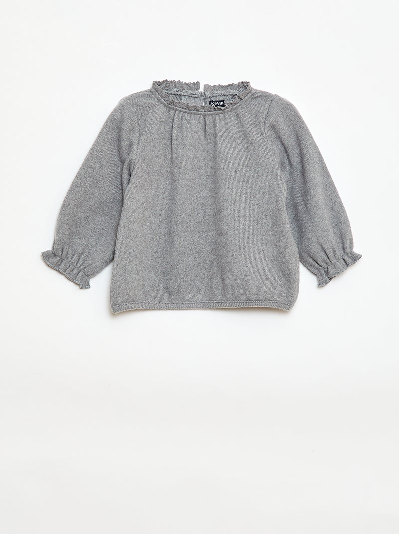 Ensemble 2 pièces en maille doudou Gris - Kiabi