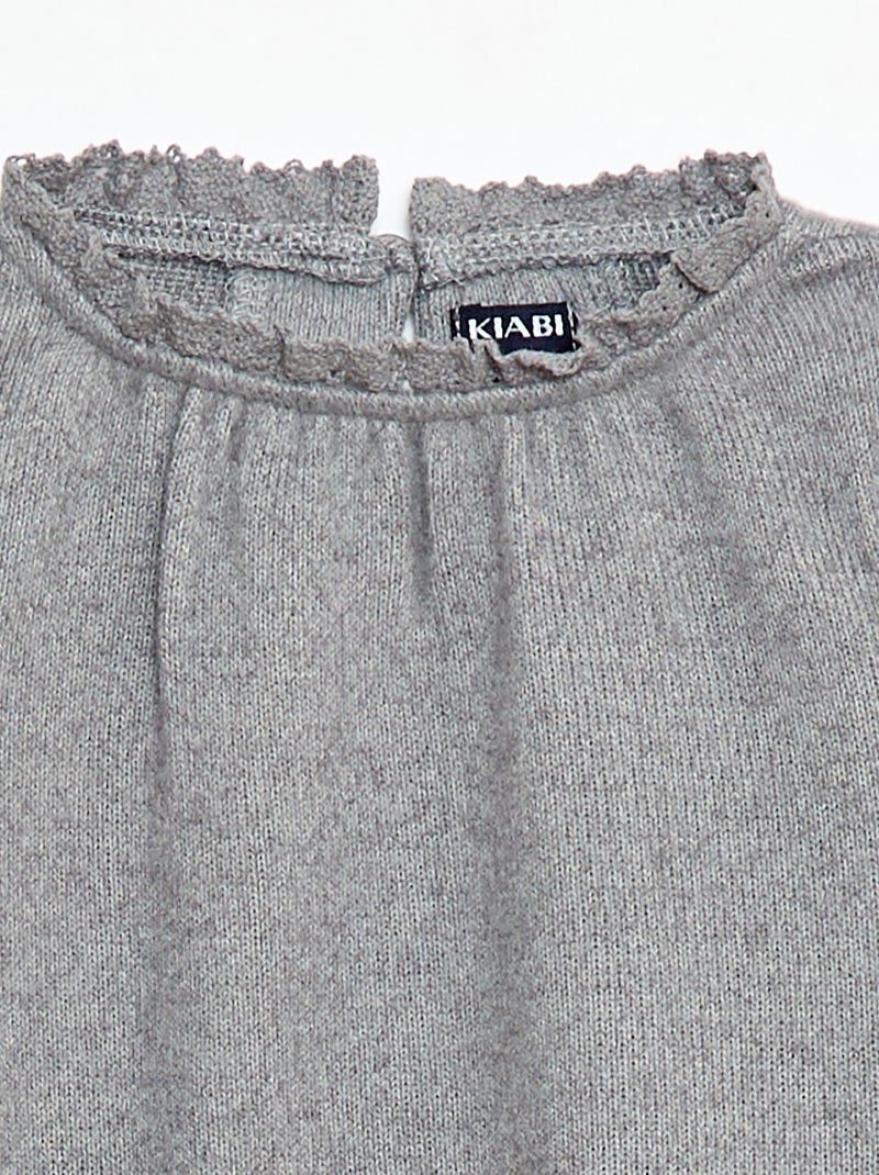 Ensemble 2 pièces en maille doudou Gris - Kiabi