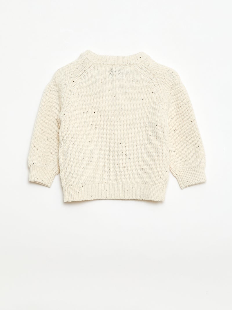 Ensemble 2 pièces en maille moulinée Blanc - Kiabi