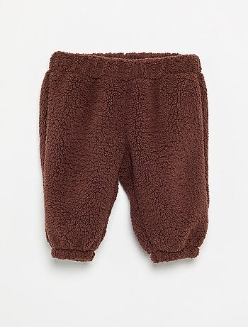 Ensemble 2 pièces en matière moutonnée - Sweat + pantalon