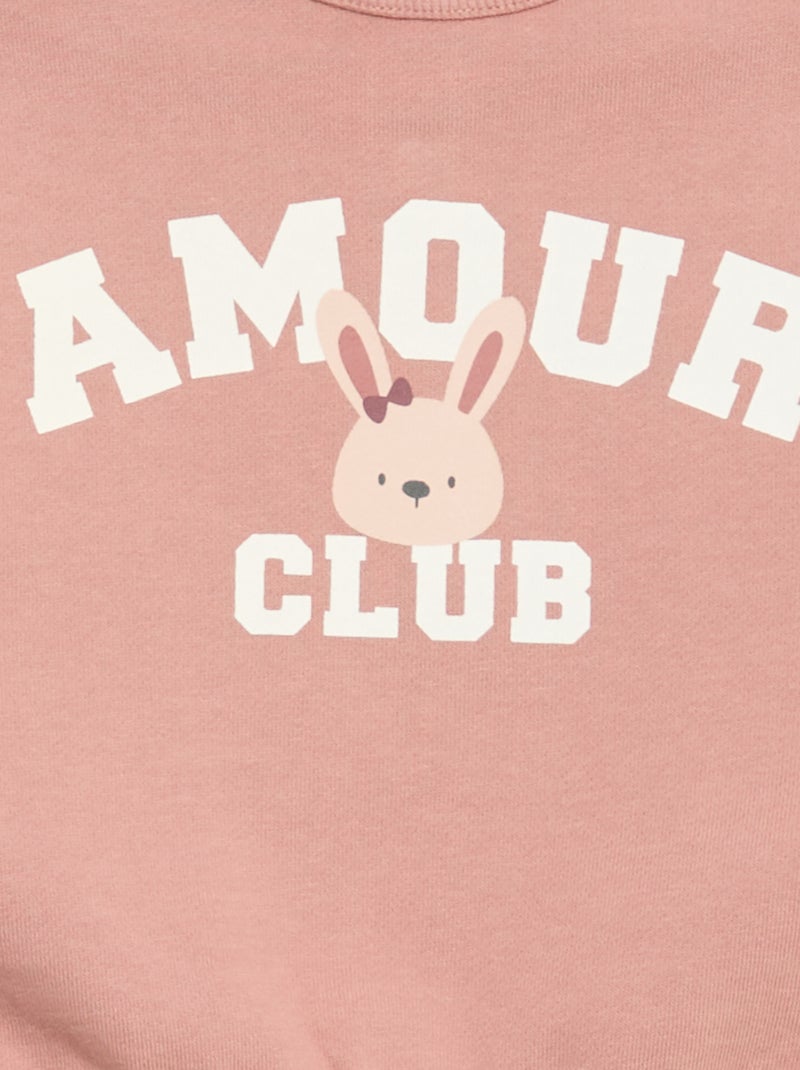 Ensemble 2 pièces en molleton Rose - Kiabi