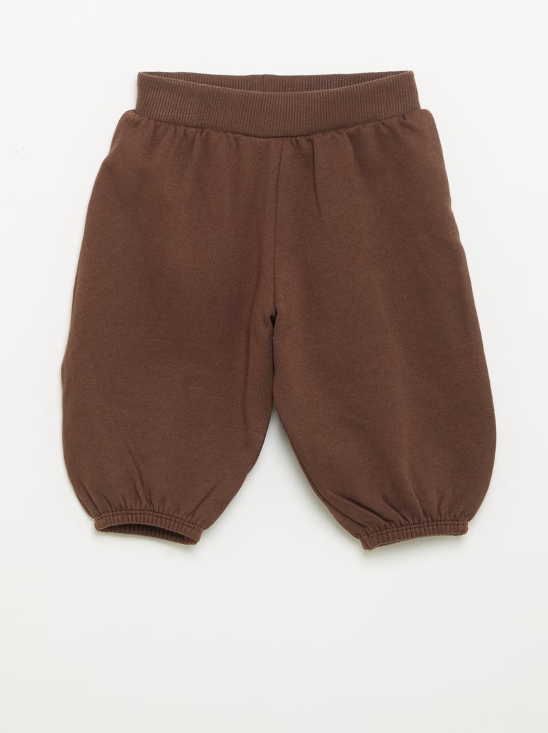 Ensemble 2 pièces en polaire - sweat + pantalon de jogging Marron - Kiabi