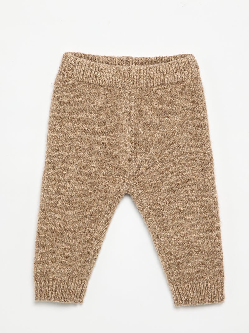 Ensemble 2 pièces en tricot - pull + legging Beige - Kiabi