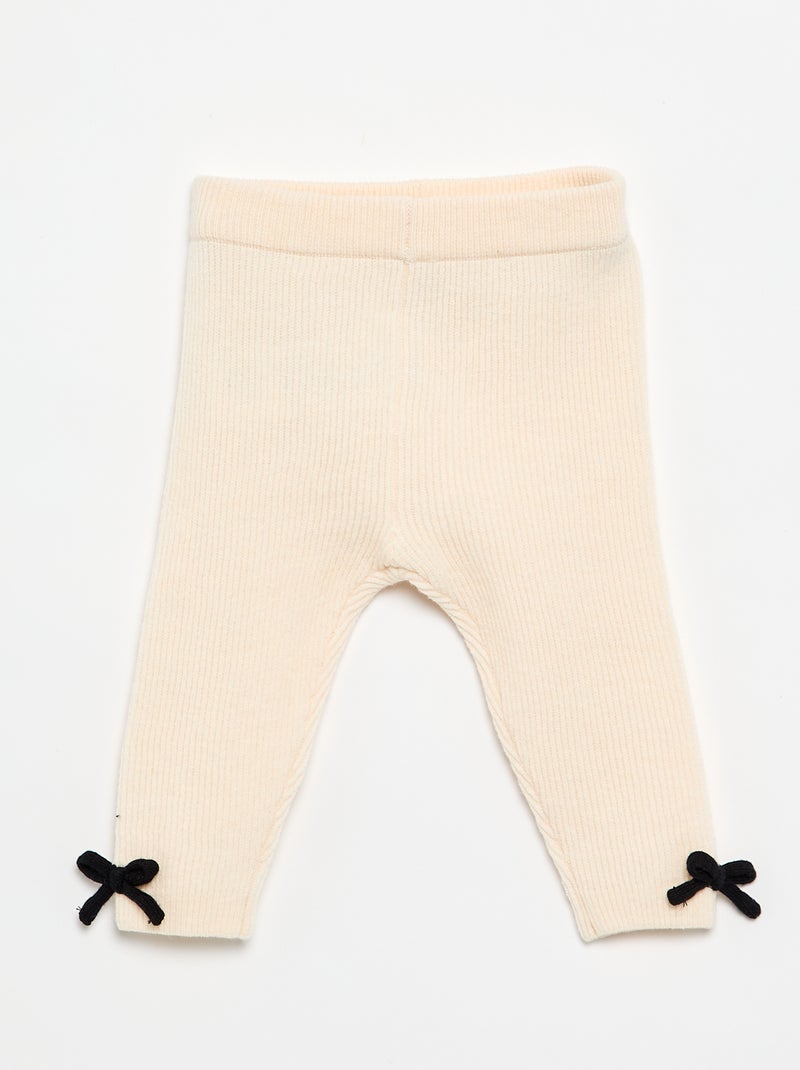 Ensemble 2 pièces en tricot - Pull + legging Blanc - Kiabi
