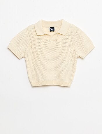 Ensemble 2 pièces en tricot - T-shirt polo + short
