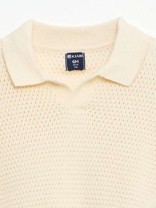 Ensemble 2 pièces en tricot - T-shirt polo + short - Kiabi