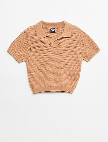 Ensemble 2 pièces en tricot - T-shirt polo + short