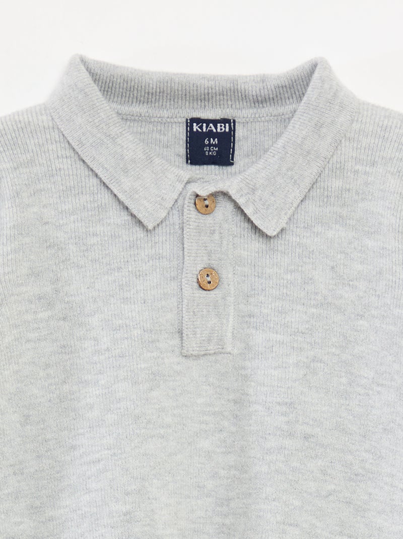 Ensemble 2 pièces en tricot Gris - Kiabi