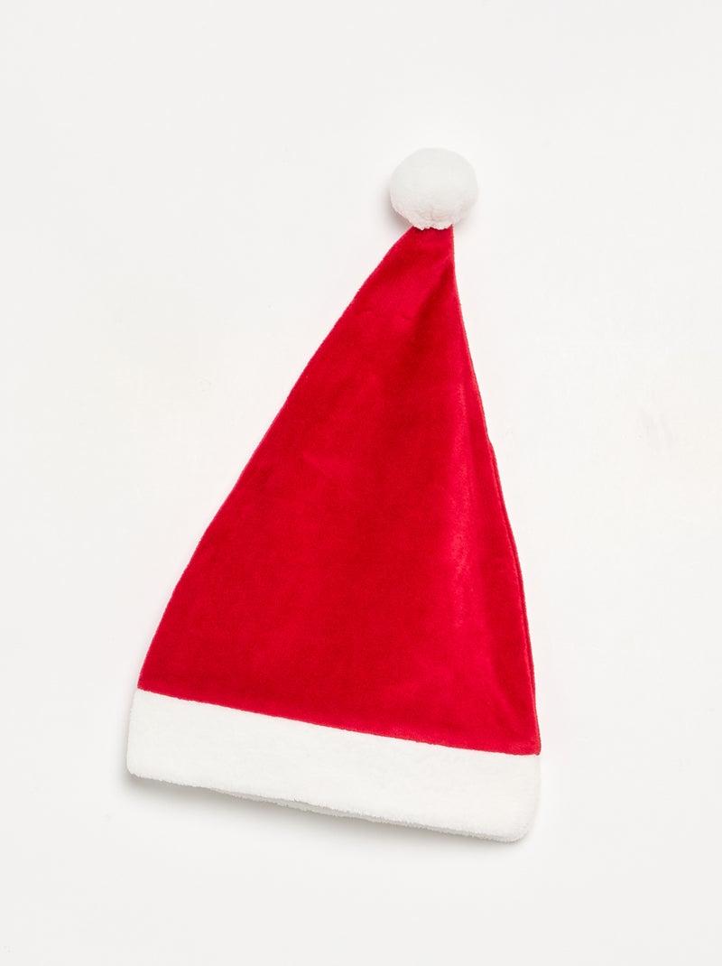 Ensemble 2 pièces 'Noël' en velours - pyjama dors bien + bonnet Rouge - Kiabi