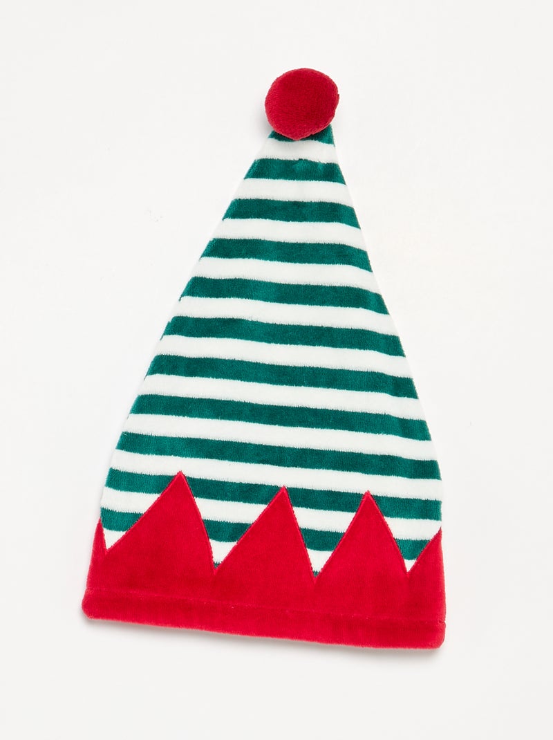 Ensemble 2 pièces 'Noël' en velours - pyjama dors bien + bonnet Vert - Kiabi