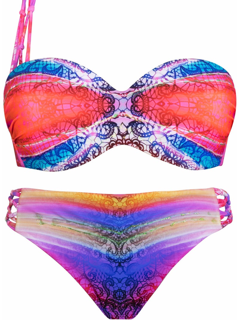 Ensemble 2 pièces préformé 1 bretelle Rainbow Multicolore - Kiabi