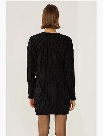 Ensemble 2 pièces pull ras du cou et mini-jupe taille haute hiccup
