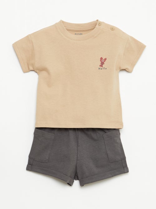 Ensemble 2 pièces short + T-shirt - Kiabi