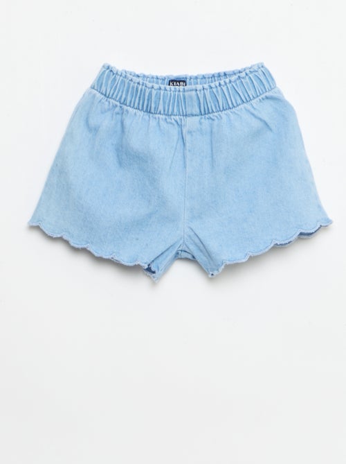 Ensemble 2 pièces short + T-shirt en denim - Kiabi