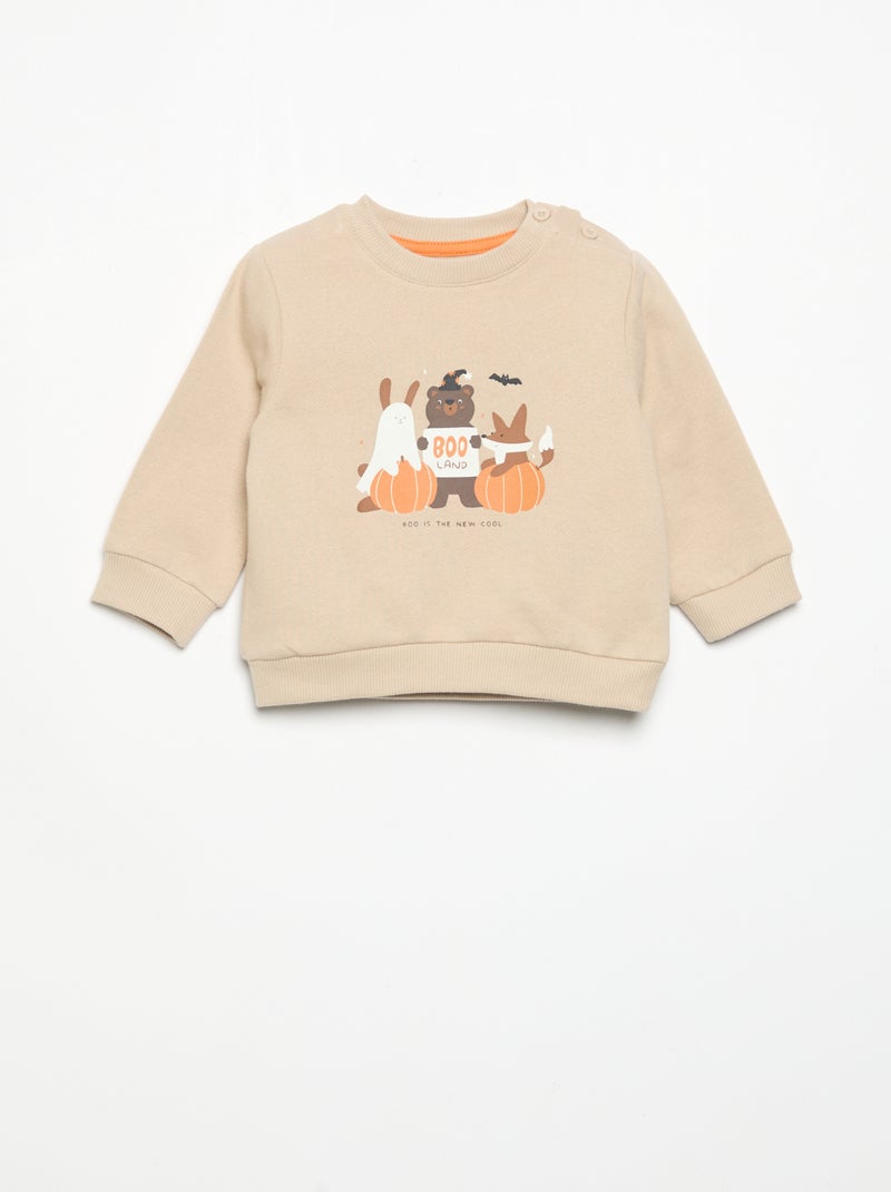 Ensemble 2 pièces sweat + pantalon Beige - Kiabi
