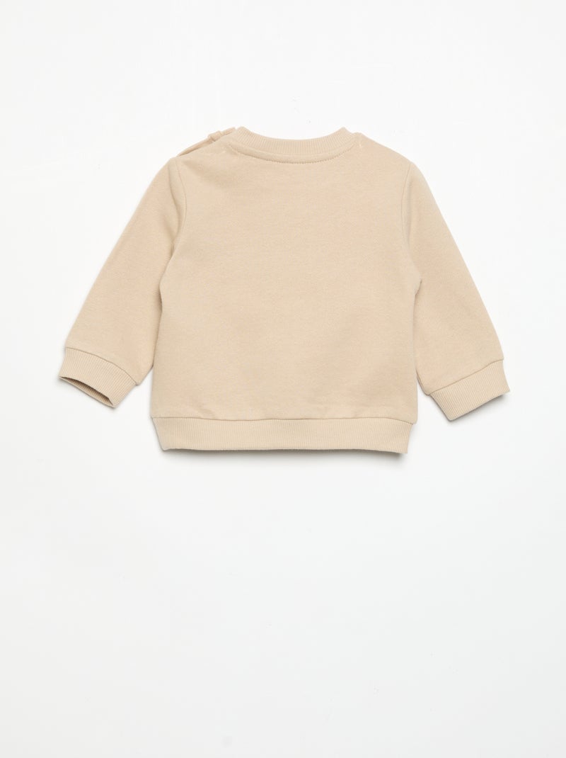 Ensemble 2 pièces sweat + pantalon Beige - Kiabi
