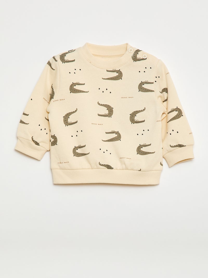 Ensemble 2 pièces sweat + pantalon Blanc - Kiabi