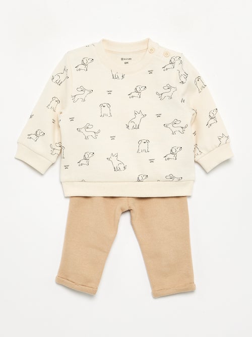 Ensemble 2 pièces sweat + pantalon - Kiabi Ensemble 2 pièces sweat + pantalon - Kiabi