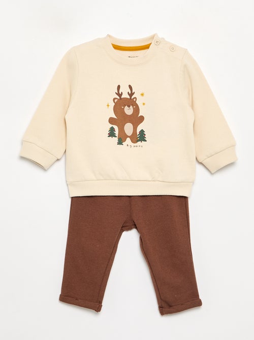 Ensemble 2 pièces sweat + pantalon - Kiabi Ensemble 2 pièces sweat + pantalon - Kiabi