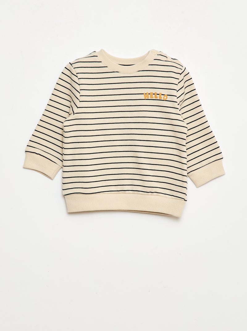 Ensemble 2 pièces sweat + pantalon Blanc - Kiabi