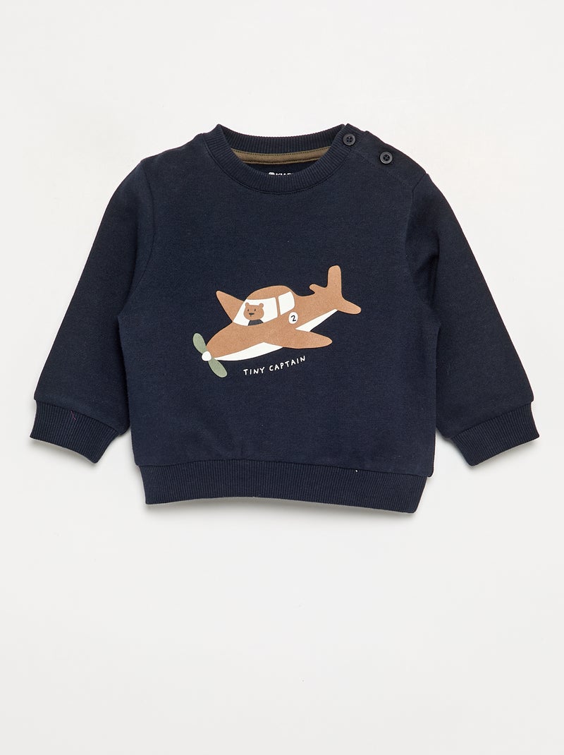 Ensemble 2 pièces sweat + pantalon Bleu - Kiabi