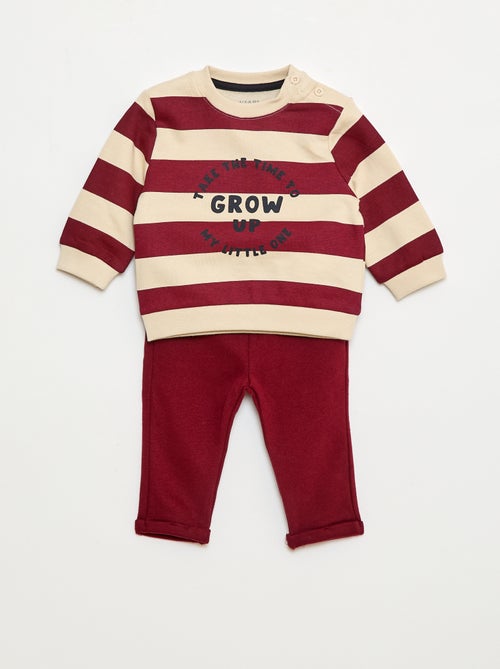 Ensemble 2 pièces sweat + pantalon - Kiabi