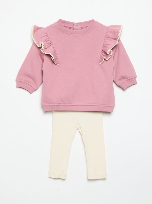 Ensemble 2 pièces : sweat-shirt + legging - Kiabi